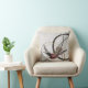 Modernes Grau Hummingbird Abstrakt Kissen (Chair)