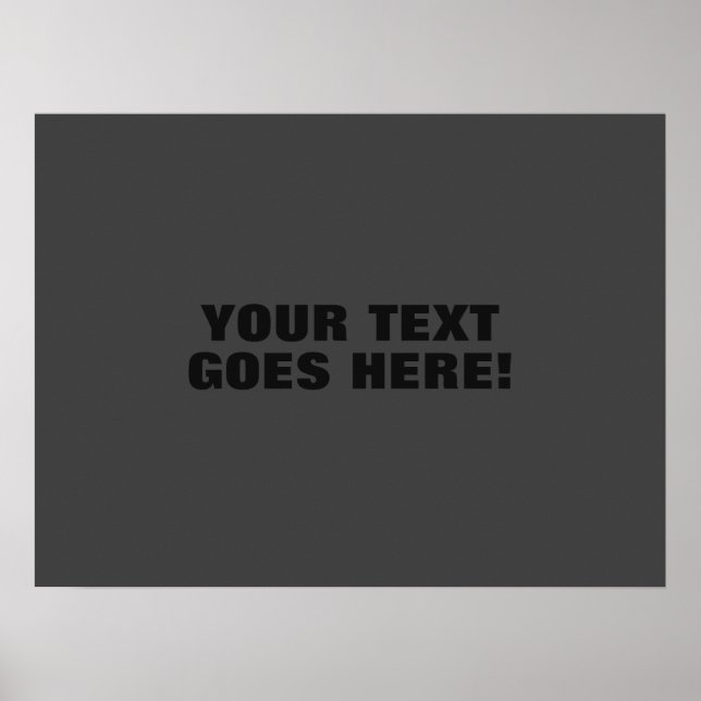 Modernes Grau Minimalistisch Beruflich Poster (Vorne)