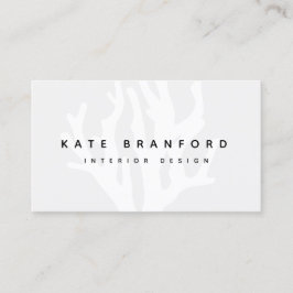 Modernes Grau Ocean Coral Reef Räume Designer Visitenkarte
