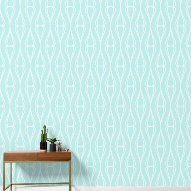 Modernes Grau Pastel Blue Tapete (Hausflur)