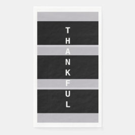 Modernes Grau und Schwarz Geometrisch dankbar Napk Serviette