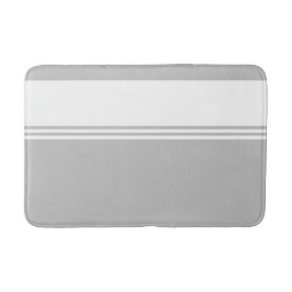 Modernes Grau und Weiß gestreift Badematte