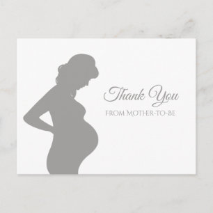 Modernes Grau Vielen Dank, Frau Frau Baby Bump Postkarte