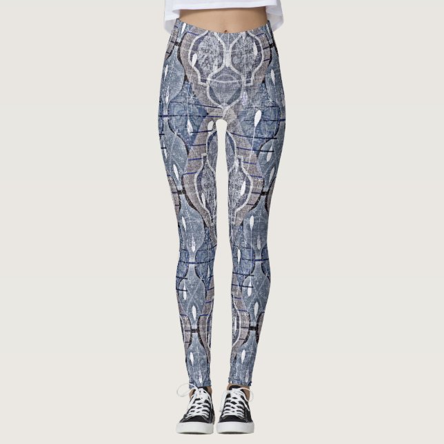 Modernes graues Atomogee Leggings (Vorderseite)