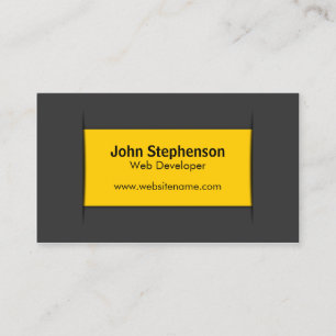 Modernes graues Gelb Visitenkarte