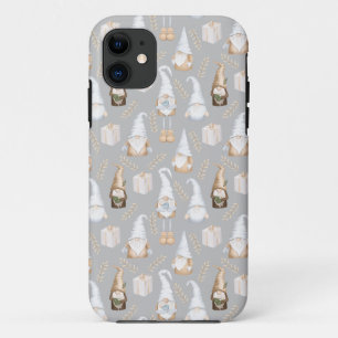 Modernes graues neutrales Gnome Weihnachtsmuster C Case-Mate iPhone Hülle