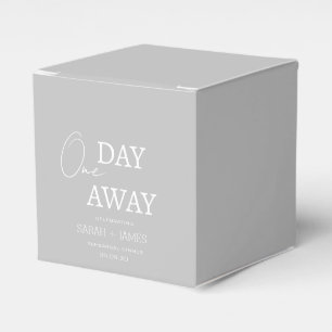 Modernes graues One Day Away Probe Dinner Party Geschenkschachtel