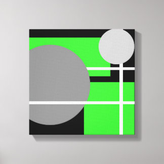 Modernes Graues Schwarz-weiß - überzogene Canvas Leinwanddruck