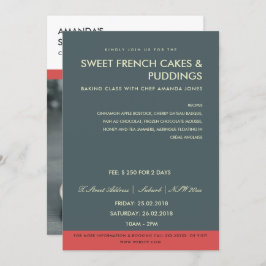 MODERNES GRAUROTES FOTO-WORKSHOP EINLADEN VORLAGE