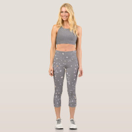 Modernes Gray Terrazzo Capri Leggings