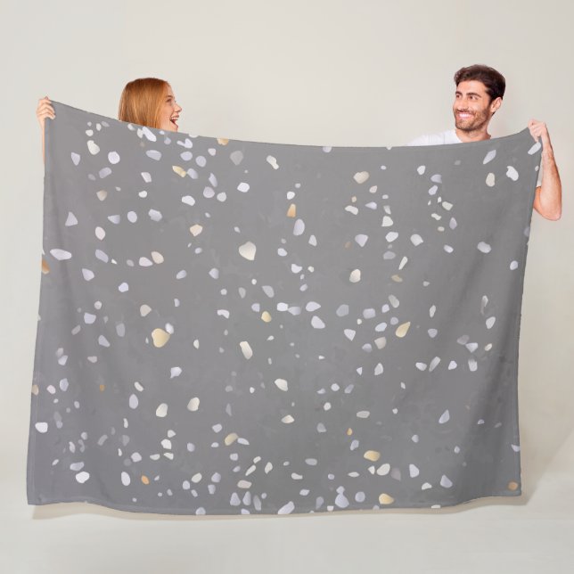 Modernes Gray Terrazzo Fleecedecke (Beispiel)