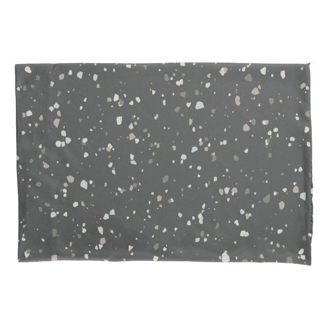 Modernes Gray Terrazzo Kissenbezug (Vorderseite)