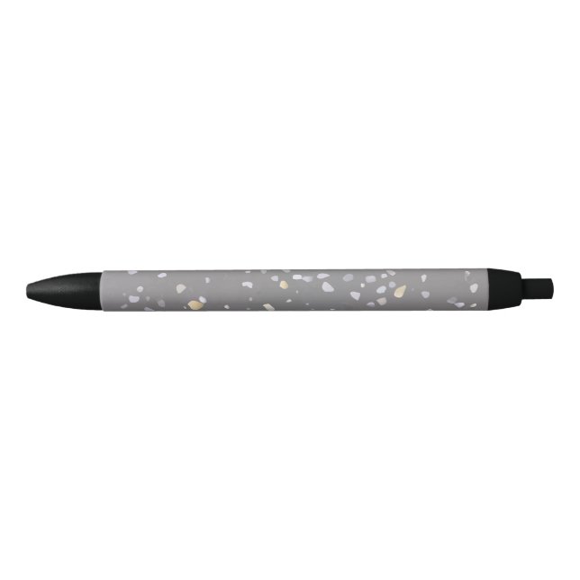 Modernes Gray Terrazzo Kugelschreiber (Vorderseite)