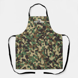 Modernes Green Brown Camouflage Camouflage Muster Schürze