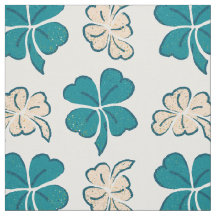 Modernes Green Clover Kleeblatt Zeichnend Muster
