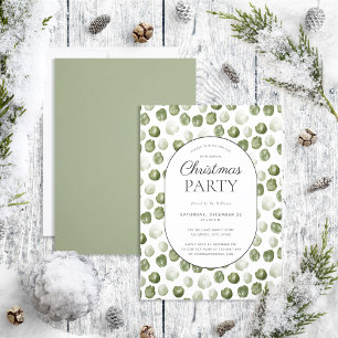 Modernes Green Dots Weihnachts-Party Einladung