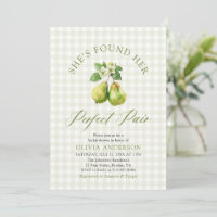 Modernes Green Gingham Perfect Pair Brautparty
