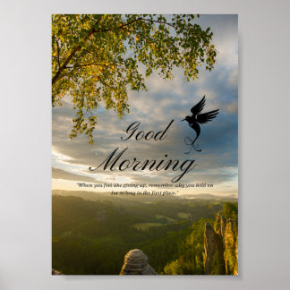 Modernes Green Good Morning Poster