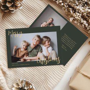 Modernes Green Kids Foto Frohe Weihnachten
