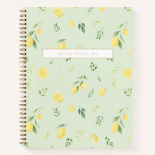 Modernes Green Lemon Notebook - Vollständig person Notizbuch
