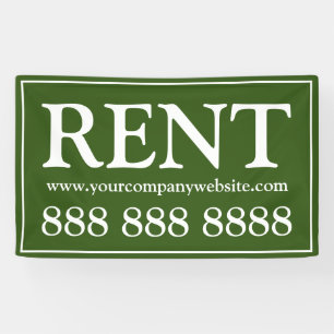 Modernes Green Rental Business Banner