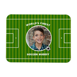 Modernes Green Soccer Sports Field Custom Foto Magnet