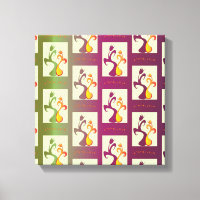 Modernes Green und lila Tulip Couple-Muster
