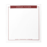 Modernes Grenzbüro in Rot-Namplate