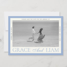 Modernes Grenzelegantes Foto Save the Date