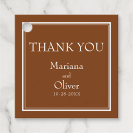 Modernes Grenzgebiet Minimalistisch braun Geschenkanhänger