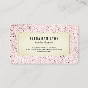 Modernes Grenzgeflecht-Muster rosa Visitenkarte