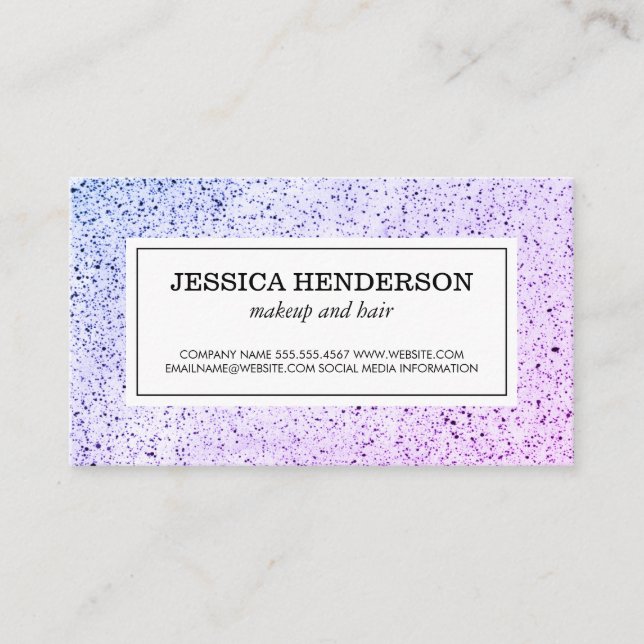 Modernes Grenzmuster Visitenkarte (Vorderseite)