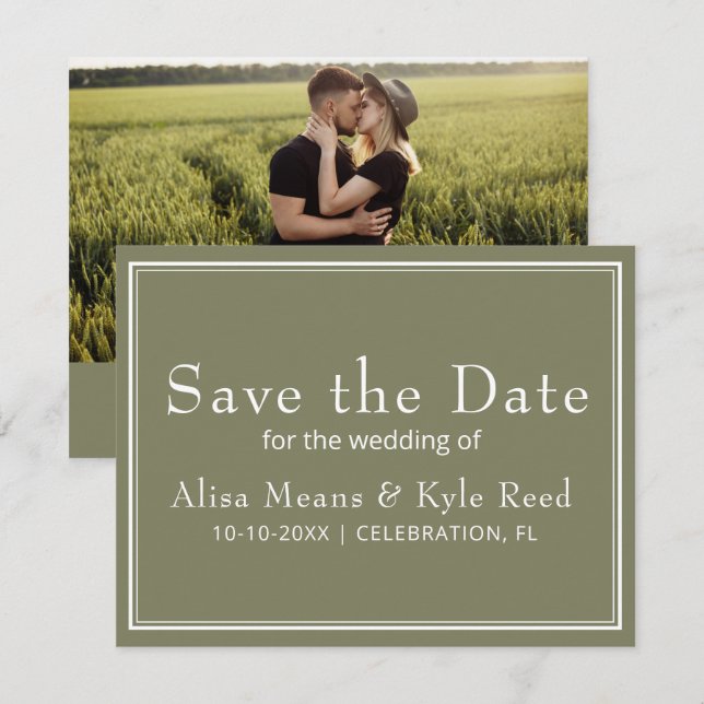 Modernes grenzübergreifendes Minimalistisches grün (Vorne/Hinten)