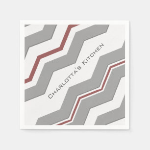 Modernes, großes Zickzack mit beliebigen Farben un Serviette