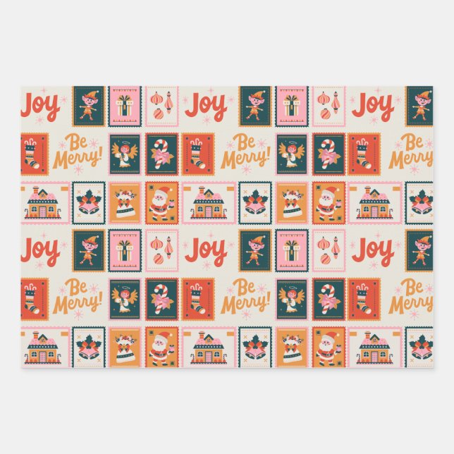 Modernes, grün-grünes Umhüllungspapier Geschenkpapier Set (Vorderseite)