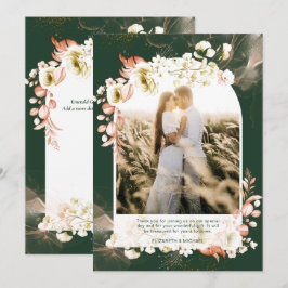 Modernes grün-korallenblaues FOTO DANKE