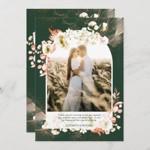 Modernes grün-korallenblaues FOTO DANKE