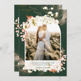 Modernes grün-korallenblaues FOTO DANKE