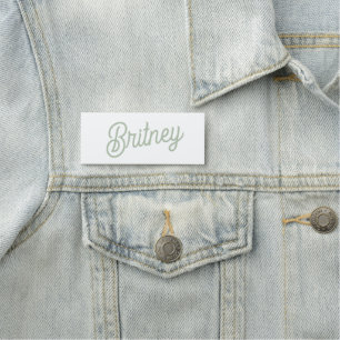 Modernes, grün Personalisiertes Monogramm und Name Namensschild