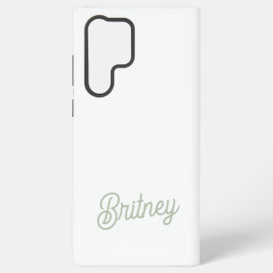 Modernes, grün Personalisiertes Monogramm und Name Samsung Galaxy Hülle