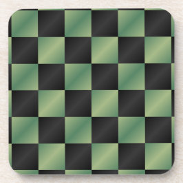 Modernes, grün-schwarzes Licht Getränkeuntersetzer