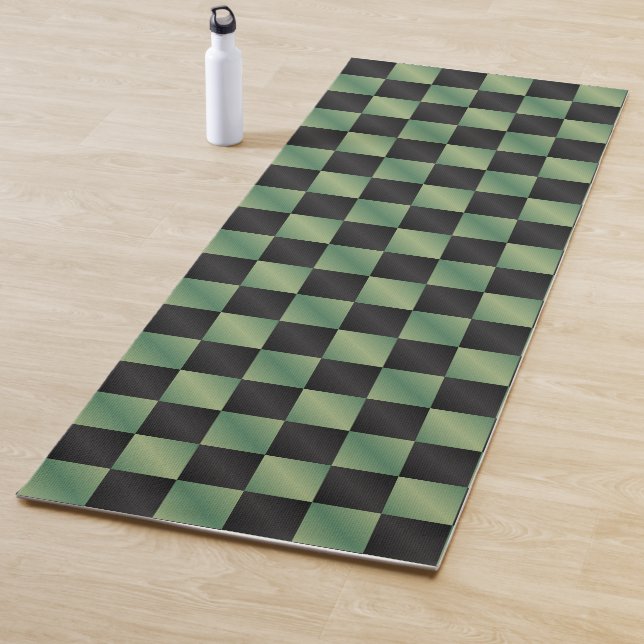 Modernes, grün-schwarzes Licht Yogamatte (Beispiel)