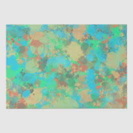 Modernes Grün- und Gelbtropfen Abstraktes Design Seidenpapier