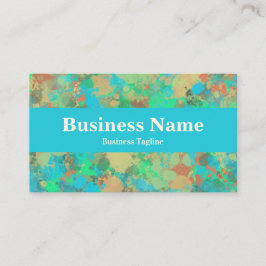 Modernes Grün- und Gelbtropfen Abstraktes Design Visitenkarte