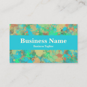 Modernes Grün- und Gelbtropfen Abstraktes Design Visitenkarte