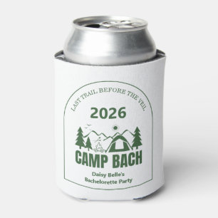 Modernes grünes Camping Junggesellinnen-Wochenende Dosenkühler