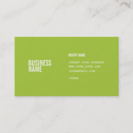 Modernes grünes Format mit Spalten kondensierte Visitenkarte