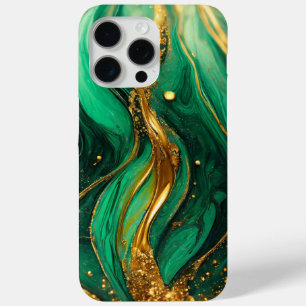Modernes grünes Gold Eleganter Marmor Case-Mate iPhone Hülle
