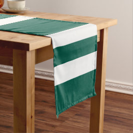 Modernes, grünes Muster Kurzer Tischläufer