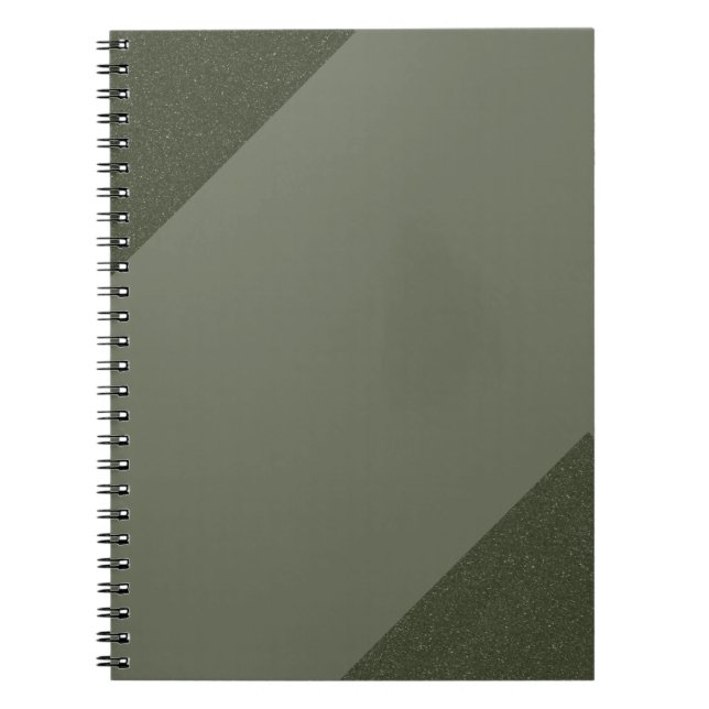 Modernes, grünes SpiralNotebook Notizblock (Vorderseite)